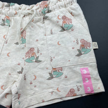 Load image into Gallery viewer, Girls Target, organic cotton shorts, elasticated, mermaids, Never worn, EUC, size 3,  