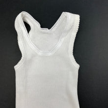 Load image into Gallery viewer, unisex Bonds, white ribbed cotton singlet top, EUC, size 000,  