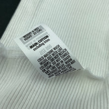 Load image into Gallery viewer, unisex Bonds, white ribbed cotton singlet top, EUC, size 000,  