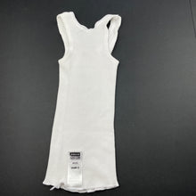 Load image into Gallery viewer, unisex Bonds, white ribbed cotton singlet top, EUC, size 000,  