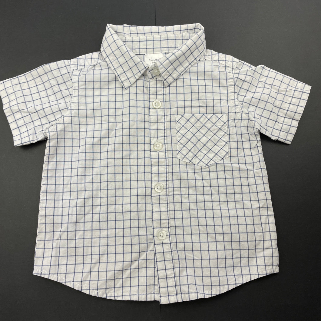 Boys Tiny Little Wonders, cotton short sleeve shirt, EUC, size 0,  