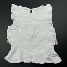 Load image into Gallery viewer, Girls Country Road, lined crinkle cotton ruffle top, small mark on front, FUC, size 6,  