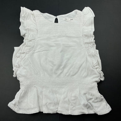 Girls Country Road, lined crinkle cotton ruffle top, small mark on front, FUC, size 6,  