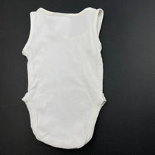 Load image into Gallery viewer, unisex Dymples, white ribbed cotton singletsuit, GUC, size 0000,  