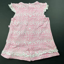 Load image into Gallery viewer, Girls Plum Baby, pink &amp; white floral cotton dress, FUC, size 000, L: 32cm