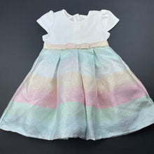 Load image into Gallery viewer, Girls Dymples, lined metallic party dress, EUC, size 1, L: 46cm