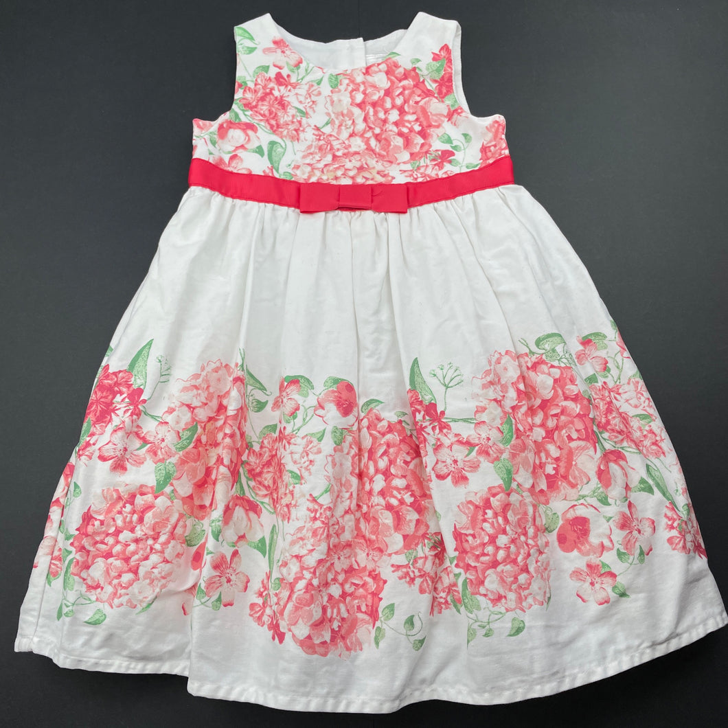 Girls Target, lined floral cotton party dress, GUC, size 2, L: 51cm