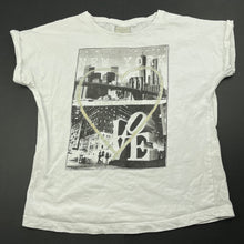 Load image into Gallery viewer, Girls Emerson, white cotton t-shirt / top, FUC, size 10,  