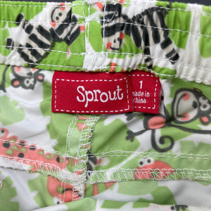 Boys Sprout, lightweight board shorts, elasticated, GUC, size 1,  