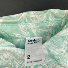 Load image into Gallery viewer, Boys Anko, lightweight cotton short sleeve shirt, FUC, size 2,  