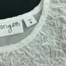 Load image into Gallery viewer, Girls Origami, lightweight cotton long sleeve top, FUC, size 6,  