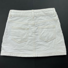 Load image into Gallery viewer, Girls Target, white stretch denim skirt, adjustable, L: 24cm, GUC, size 3,  