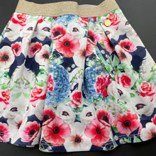 Load image into Gallery viewer, Girls Sista, soft feel floral skirt, elasticated, L: 29cm, GUC, size 4,  