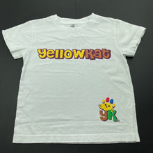 Load image into Gallery viewer, unisex yellowkat, white cotton t-shirt / top, GUC, size 4,  