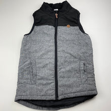 Load image into Gallery viewer, Boys Target, grey &amp; black puffer vest / jacket, GUC, size 9,  