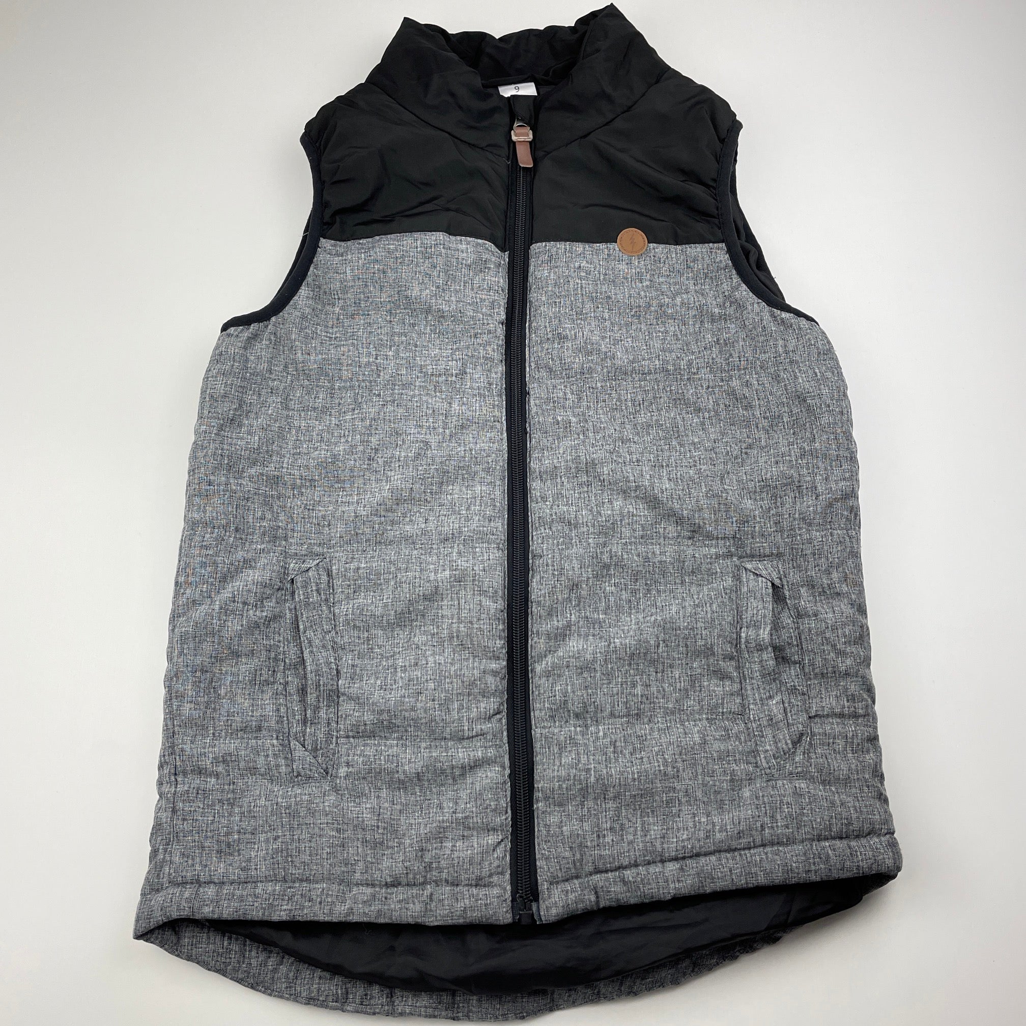 Gray quilted clearance vest