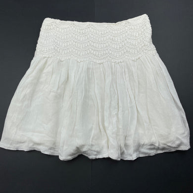 Girls Mango, lined skirt, elasticated, L: 37cm, GUC, size 10,  