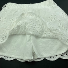 Load image into Gallery viewer, Girls PatPat, broderie cotton skirt, built-in shorts, elasticated, GUC, size 2,  