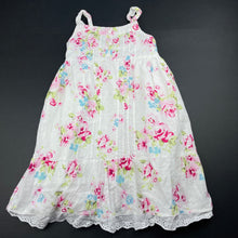 Load image into Gallery viewer, Girls Kids Stuff, lined floral cotton summer dress, GUC, size 3, L: 56cm