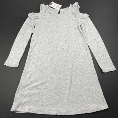 Girls Target, lightweight knit open shoulder dress, NEW, size 6, L: 62cm