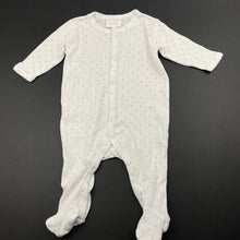 Load image into Gallery viewer, unisex Marquise, white cotton coverall / romper, FUC, size 0000,  