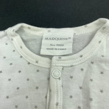 Load image into Gallery viewer, unisex Marquise, white cotton coverall / romper, FUC, size 0000,  