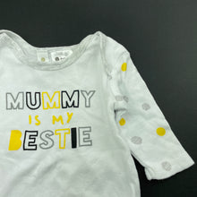 Load image into Gallery viewer, unisex Dymples, cotton bodysuit / romper, mummy, GUC, size 0000,  