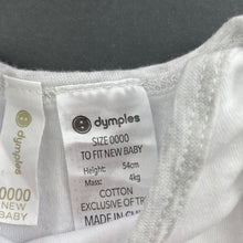Load image into Gallery viewer, unisex Dymples, cotton bodysuit / romper, mummy, GUC, size 0000,  