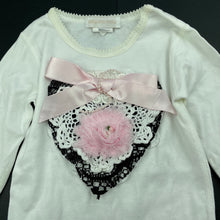 Load image into Gallery viewer, Girls Polly and Molly, embellished long sleeve top, L: 45cm, GUC, size 2,  