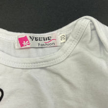 Load image into Gallery viewer, Boys Vogue Fashion, white bodysuit / romper, bear, FUC, size 00,  