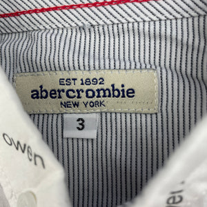 Boys Abercrombie, cotton short sleeve shirt, EUC, size 3,  