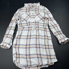 Load image into Gallery viewer, Girls Anko, long sleeve checked shirt dress, GUC, size 8, L: 60cm