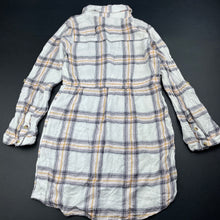 Load image into Gallery viewer, Girls Anko, long sleeve checked shirt dress, GUC, size 8, L: 60cm