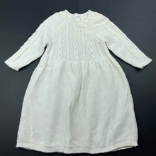 Load image into Gallery viewer, Girls purebaby, knitted organic cotton / wool dress, GUC, size 00, L: 38cm