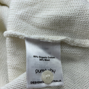 Girls purebaby, knitted organic cotton / wool dress, GUC, size 00, L: 38cm