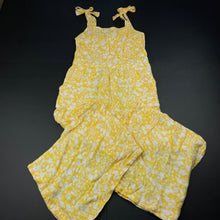 Load image into Gallery viewer, Girls Anko, yellow floral summer jumpsuit, GUC, size 9,  