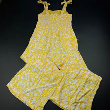 Load image into Gallery viewer, Girls Anko, yellow floral summer jumpsuit, GUC, size 9,  