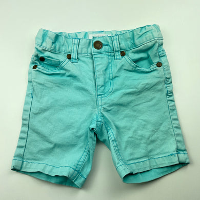 Boys Pumpkin Patch, blue stretch cotton shorts, adjustable, marks on back, FUC, size 1,  