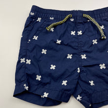 Load image into Gallery viewer, Boys Dymples, navy lightweight cotton shorts, elasticated, GUC, size 1,  