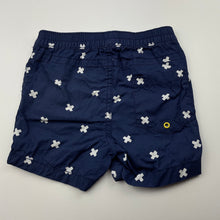 Load image into Gallery viewer, Boys Dymples, navy lightweight cotton shorts, elasticated, GUC, size 1,  