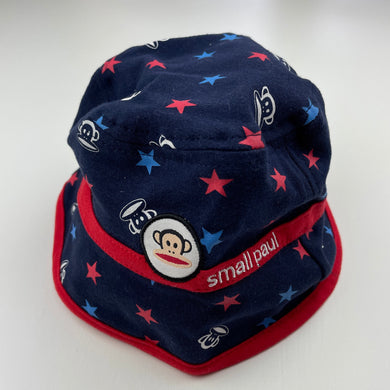 Boys Small Paul, navy bucket hat, EUC, size 00-0,  