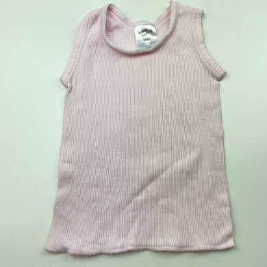 Girls Baby Berry, pink ribbed cotton singlet top, FUC, size 0000,  