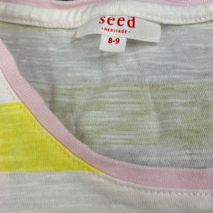 Girls Seed, striped cotton singlet / tank top, FUC, size 8-9,  