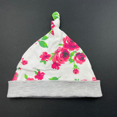 Girls Baby Essentials, lightweight floral hat / beanie, EUC, size 6 months,  