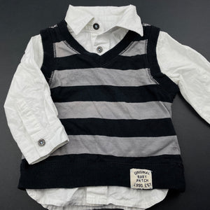 Boys Pumpkin Patch, all-in-one shirt / vest, FUC, size 0,  