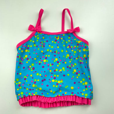 Girls Jump 'n Splash, blue & pink swim top, GUC, size 4,  