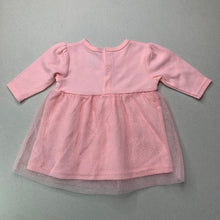 Load image into Gallery viewer, Girls Bon Bebe, pink tulle long sleeve dress, EUC, size 000, L: 30cm
