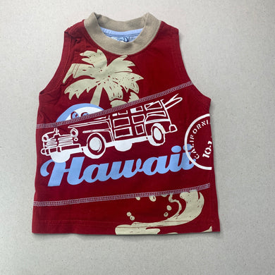 Boys Spud Kids, cotton tank top, Hawaii, EUC, size 0,  