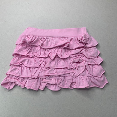 Girls Dymples, pink ruffle skirt, elasticated, FUC, size 1,  