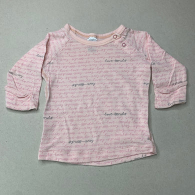 Girls Bonds, bamboo blend long sleeve top, FUC, size 000,  